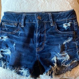 American Eagle high-rise, super stretch, jean shorts
